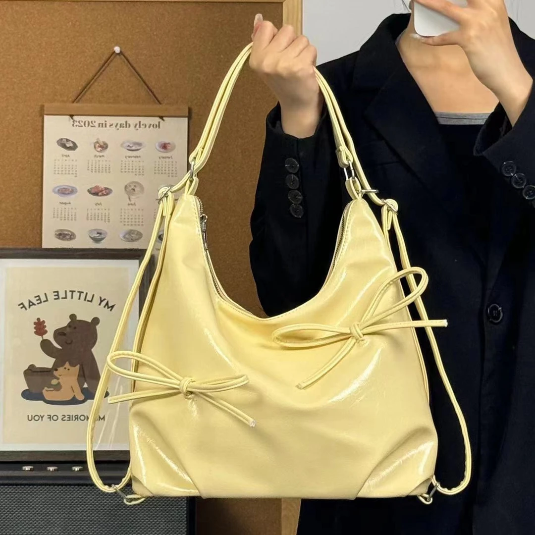 一张同学简约通勤大容量一包多背包N28黄