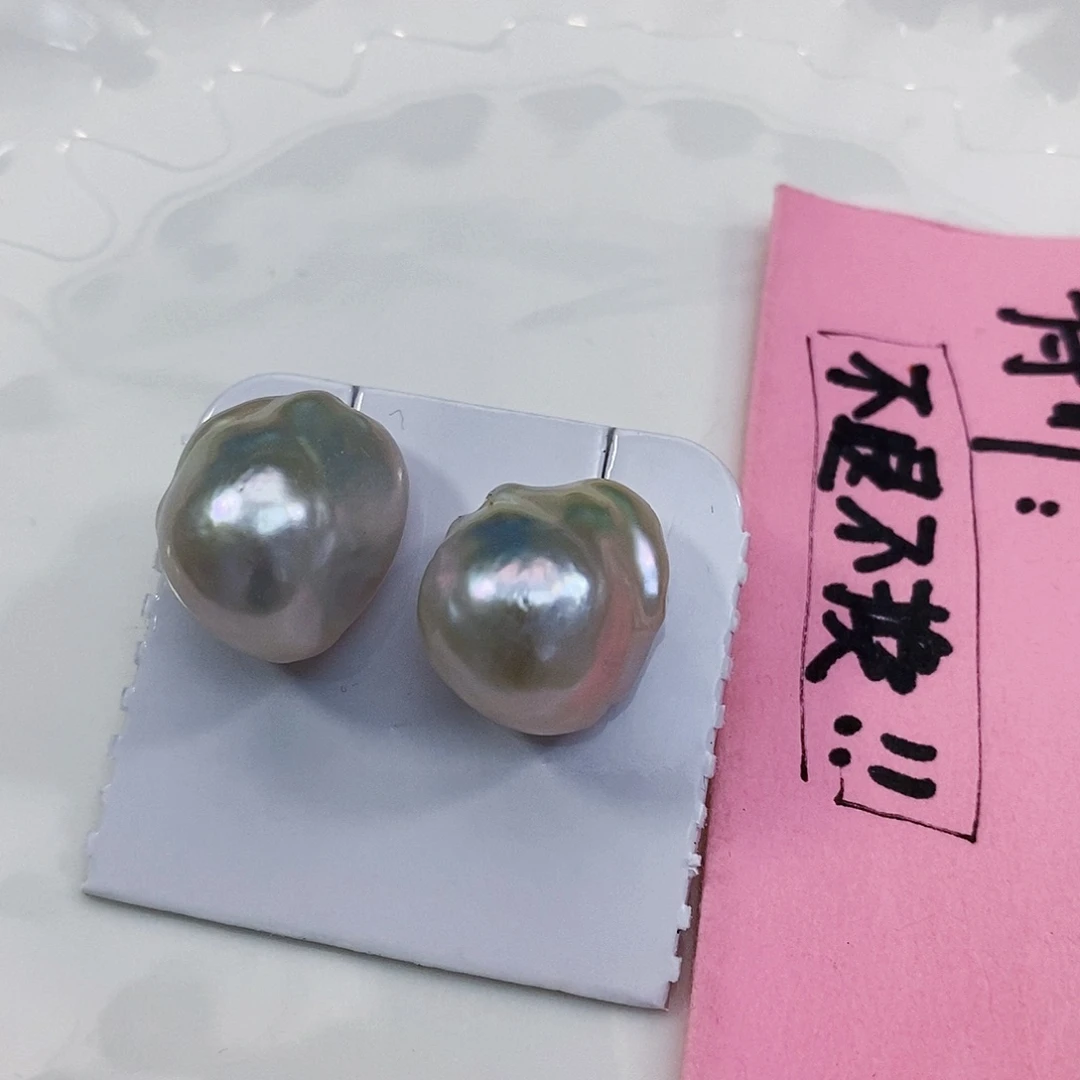 淡水珍珠耳饰银S925镶嵌