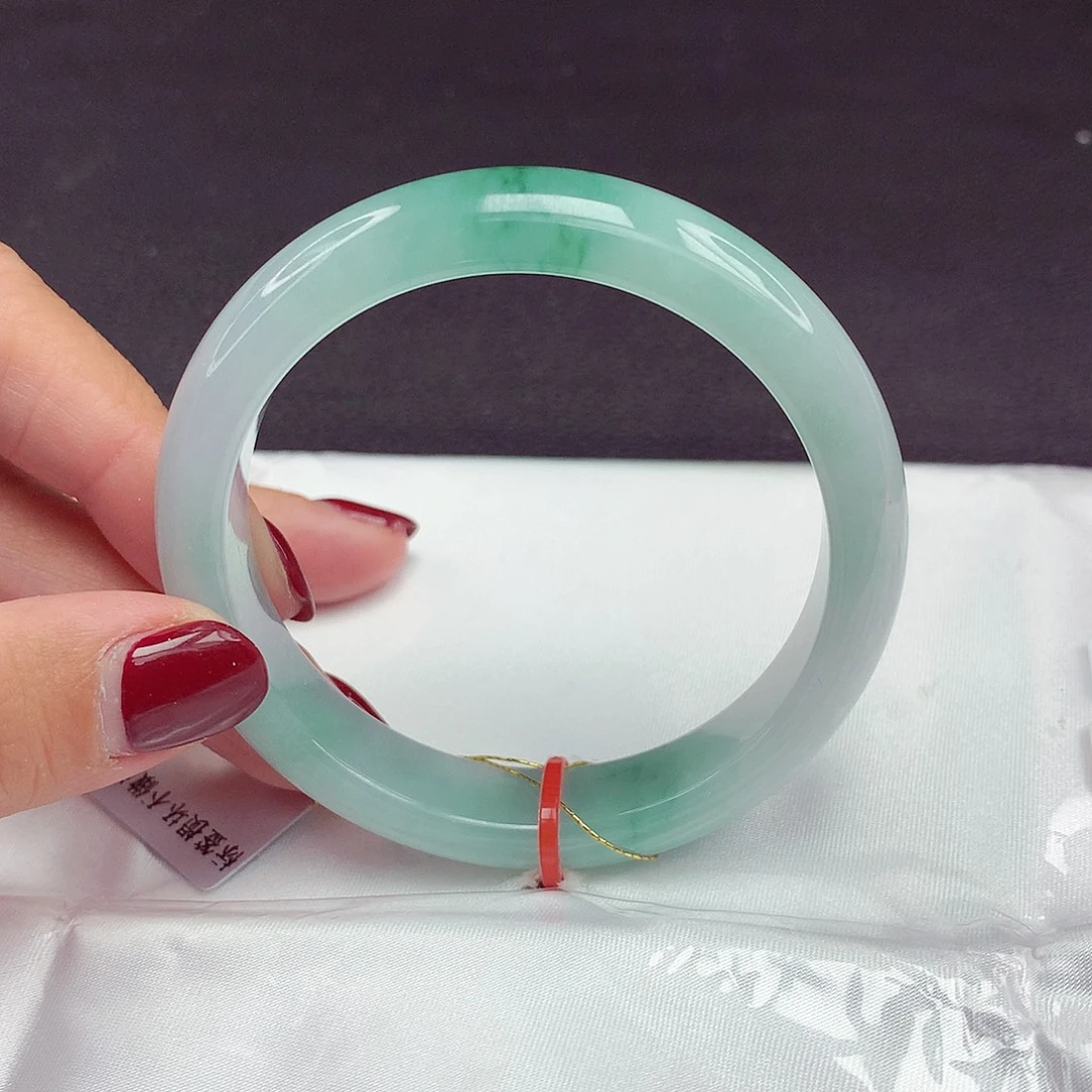 翡翠未镶嵌手镯55圈458