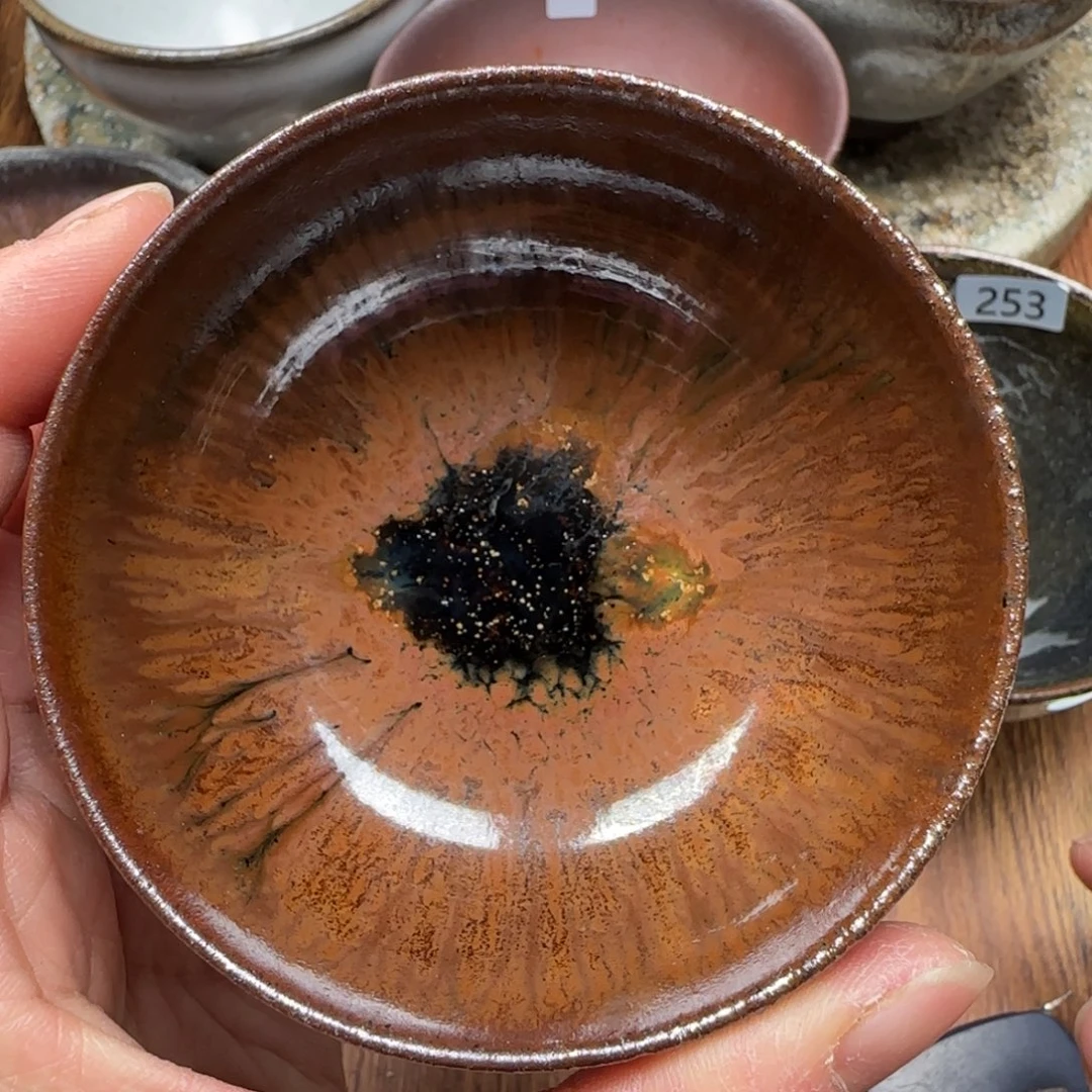 柴烧建盏茶盏茶杯263
