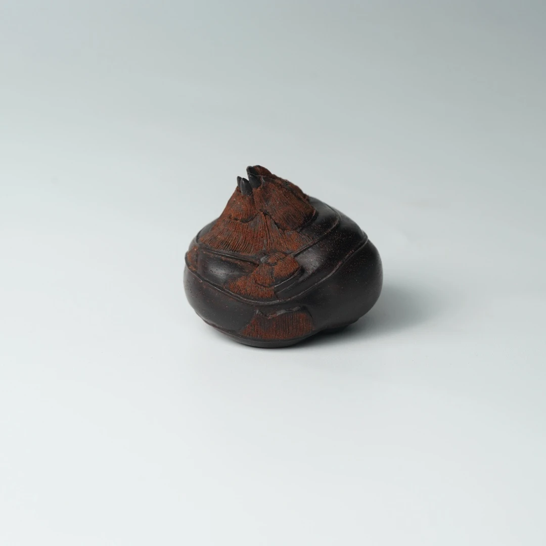紫檀雕刻荸荠摆件（三藏赵华新）约40*46*47mm 11250819-14