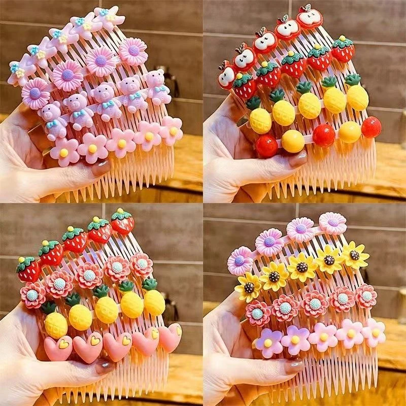 2025新款碎发神器发梳儿童女童插梳发饰女孩刘海整理春季发卡头饰