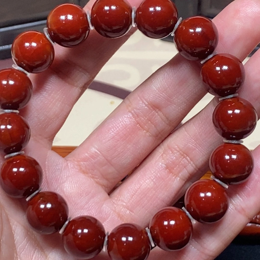 @***海吊坠橄榄核光珠1.3