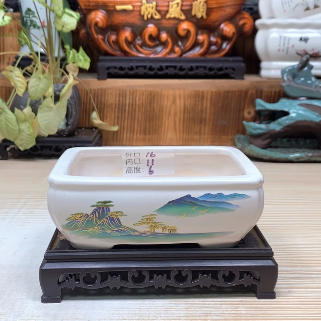 紫砂花盆陶瓷艺术花盆陶瓷