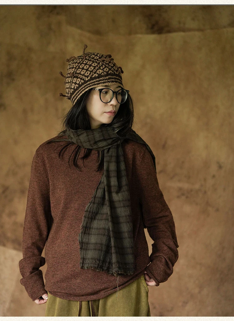 【云雾里】 6008 复古随性植物染围巾秋季