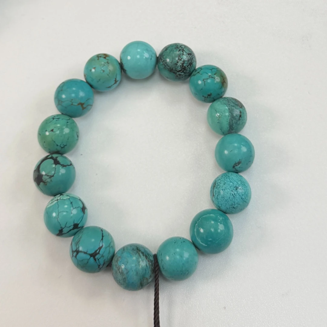 LS9043福利款 老矿松 高瓷 高蓝 圆珠手串 大号