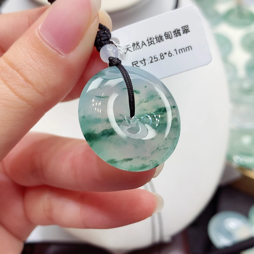颈饰未镶嵌翡翠编号52，25.8/6.1