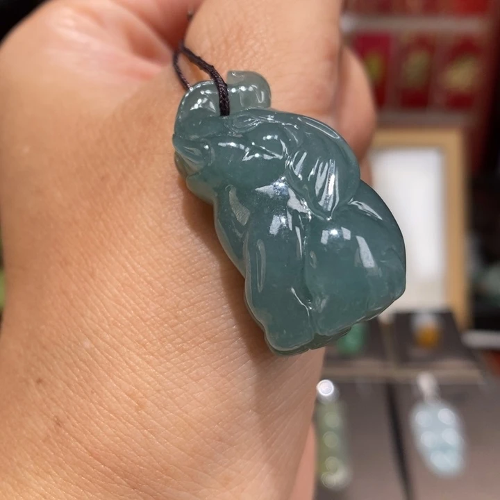 【闪购商品】颈饰未镶嵌翡翠小象64