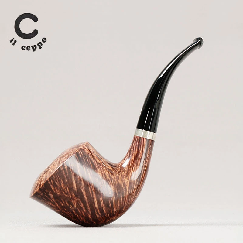 意大利 IL Ceppo 齐博 深色都柏林弯斗 手工石楠木烟斗