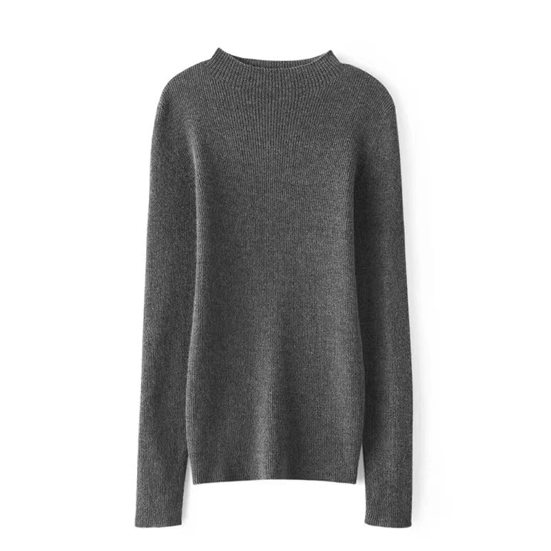 【80支精纺】半高领山羊绒衫女士针织套头打底衫221810