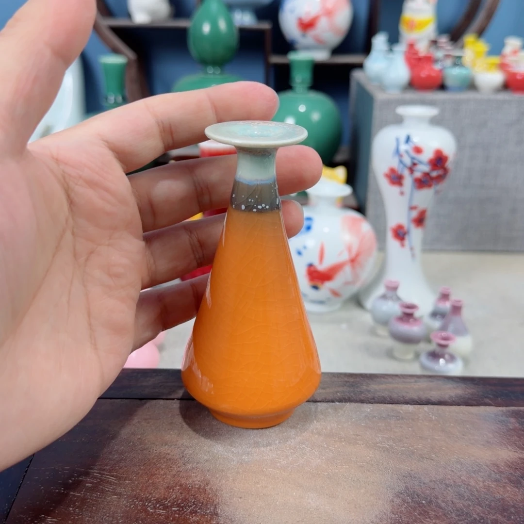 陶瓷手工小花器摆件