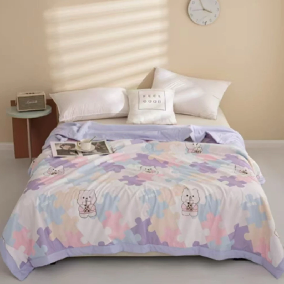 水洗棉夏被小清新（库存颜色不选）