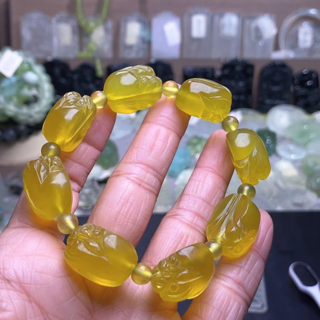 球***玉蛇纹石玉未镶嵌手串