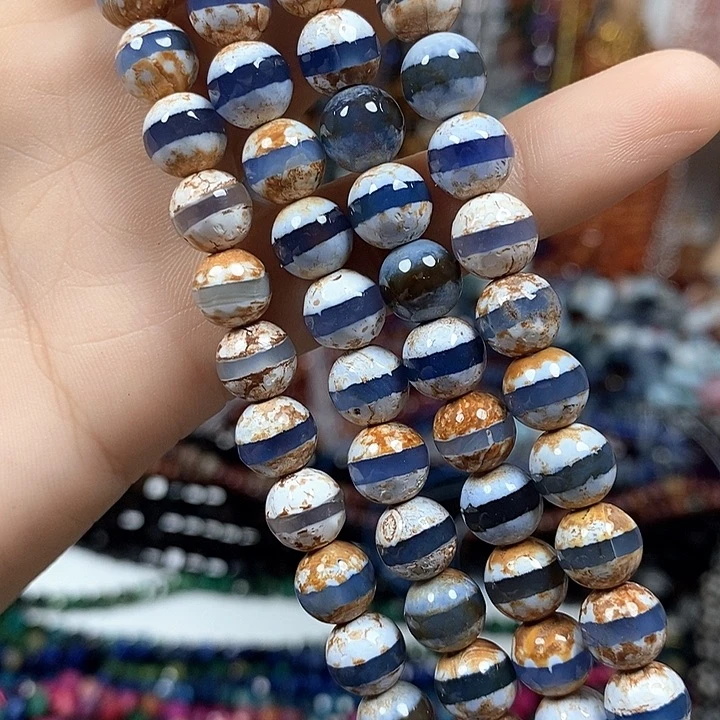 玛瑙/玉髓未镶嵌珠宝半成品一线玛瑙切面卡8mm