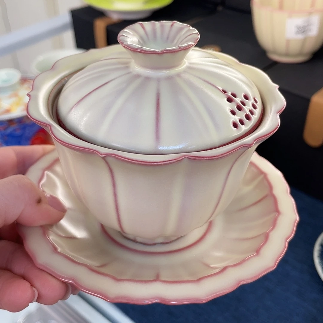 陶景德陶瓷盖碗茶具