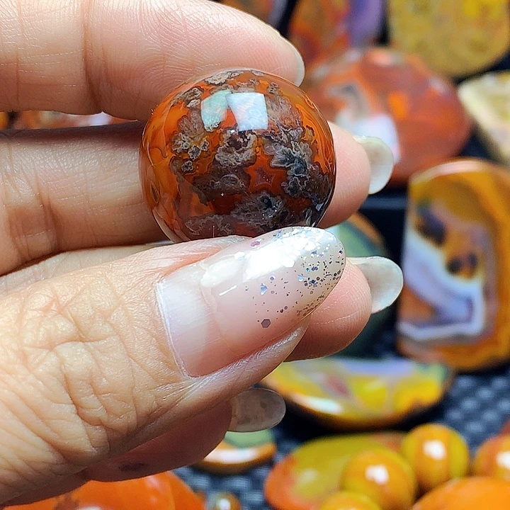让***海玛瑙/玉髓合金颈饰