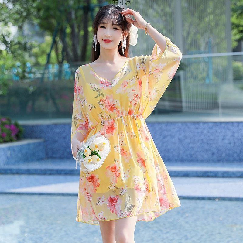 泳衣女大码分体款胖美眉遮肚显瘦三件套长袖保守风高级感泳装遮肉