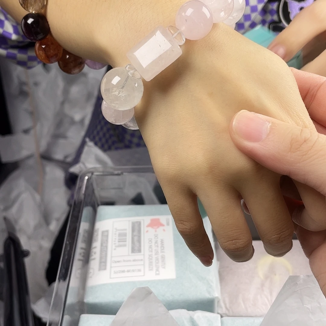 银S925镀金镶嵌水晶手串