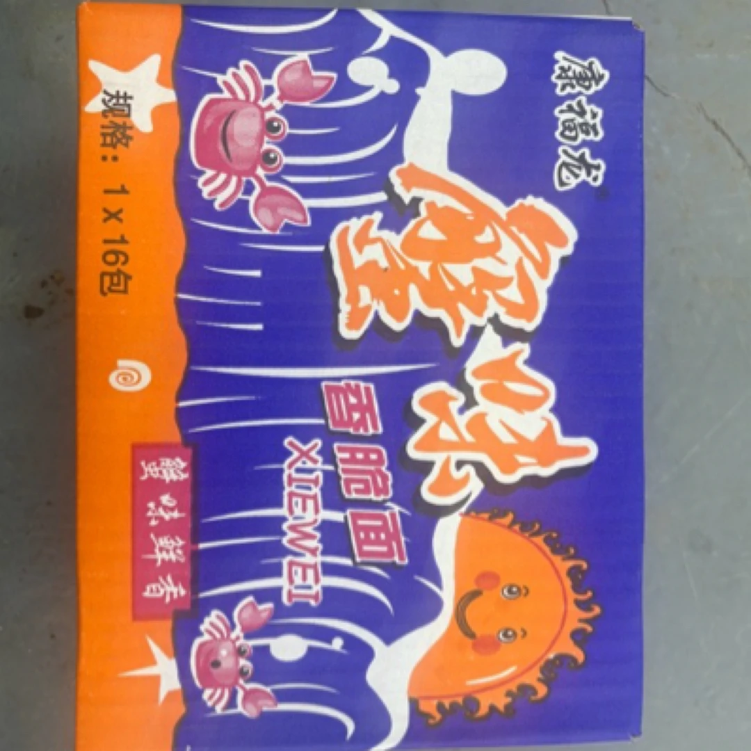 康福龙蟹味香脆面1x16包
