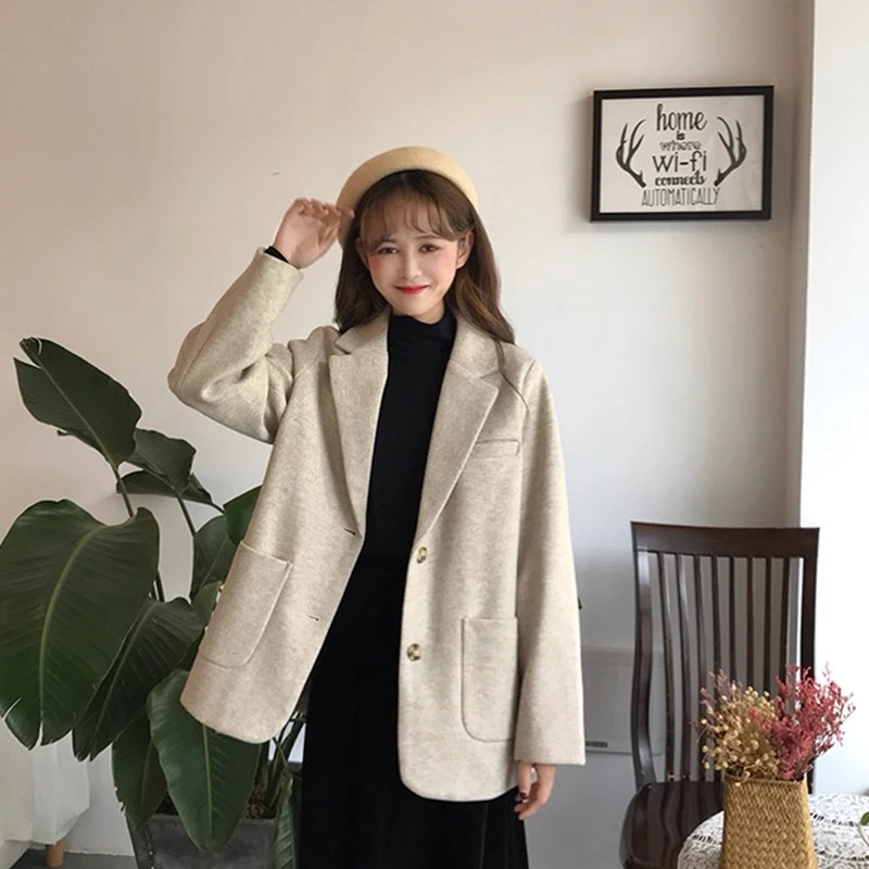 0081 Y60双面羊毛大衣2025秋冬新款韩版宽松高级感气质外套G