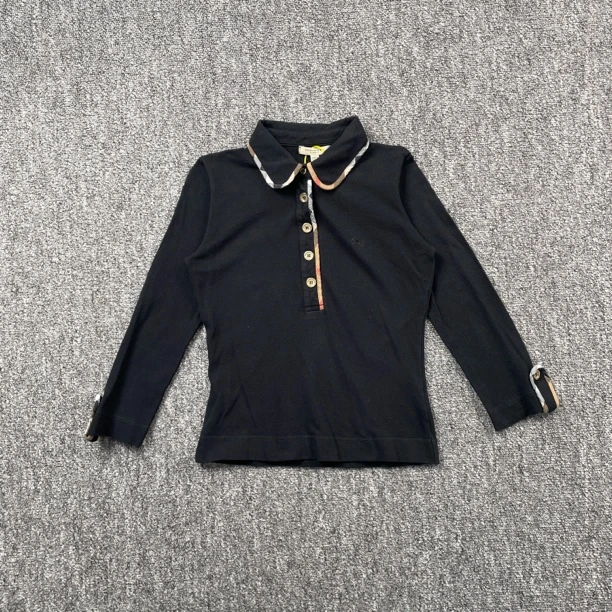 99新 BURBERRY/博柏利 8151/黑色长袖弹性T恤 /xs码