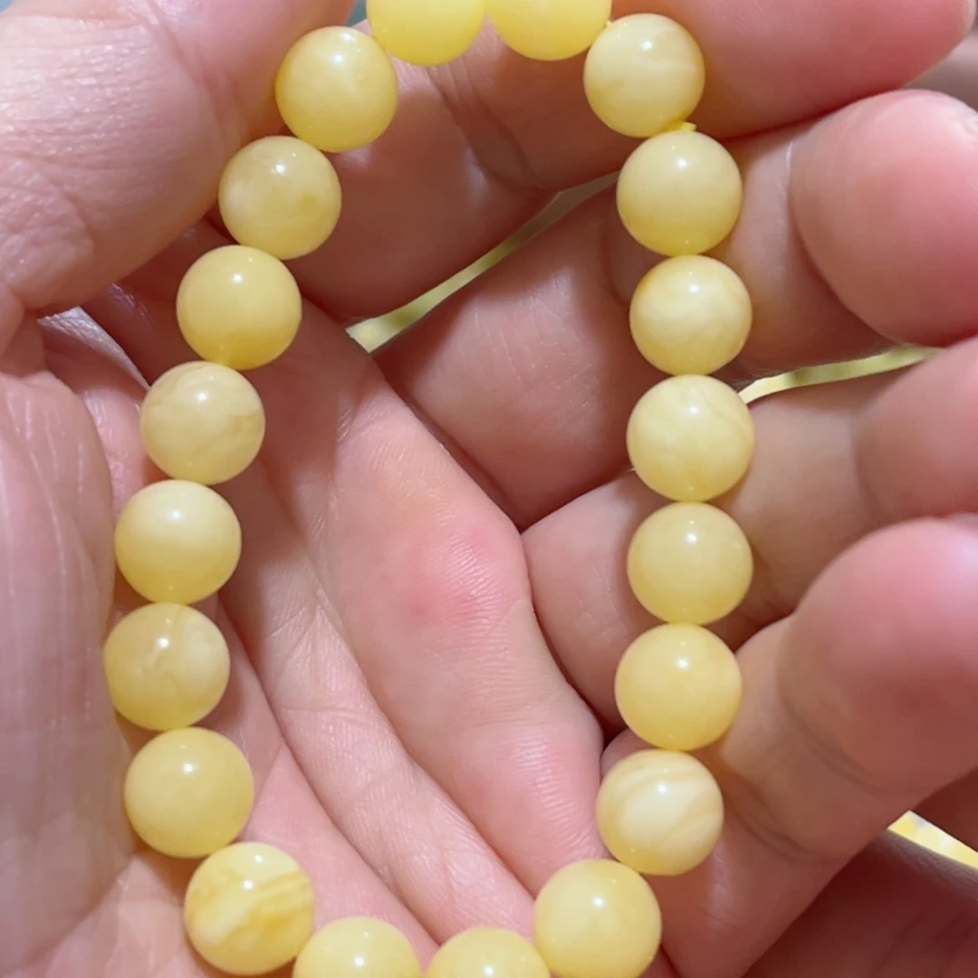 蜜蜡手串未镶嵌琥珀蜜蜡手串9mm+
