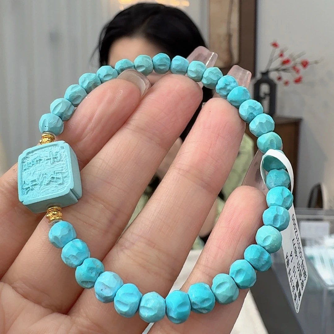 绿松石18K金镶嵌珠宝奇石