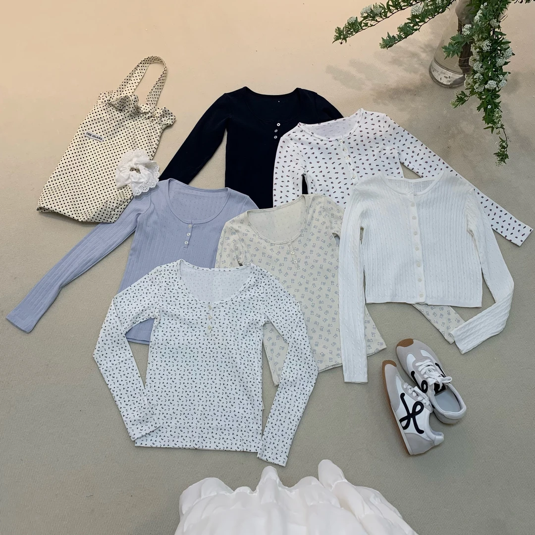 BM风长袖合集纯欲温柔风长袖碎花长袖