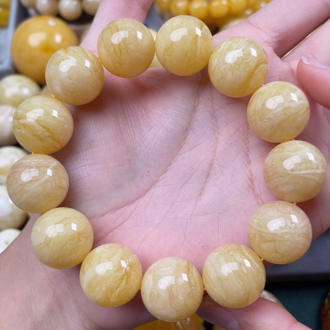 蜜蜡未镶嵌珠宝奇石微瑕18mm