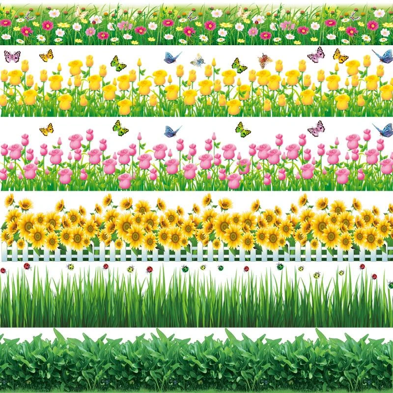 包邮踢脚线墙贴画 可移除客厅卧室墙角装饰贴纸幼儿园墙贴花创意