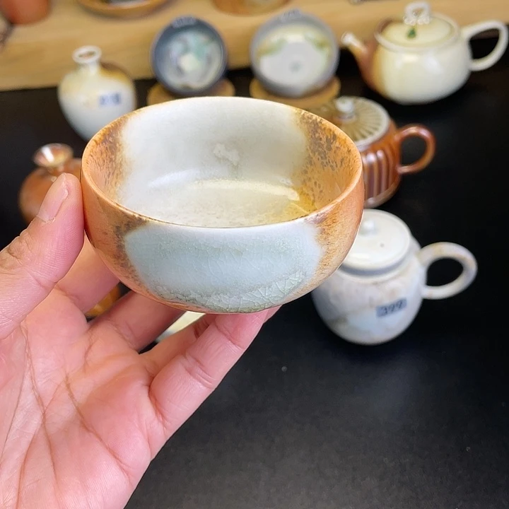 燃薪柴烧茶器志野杯