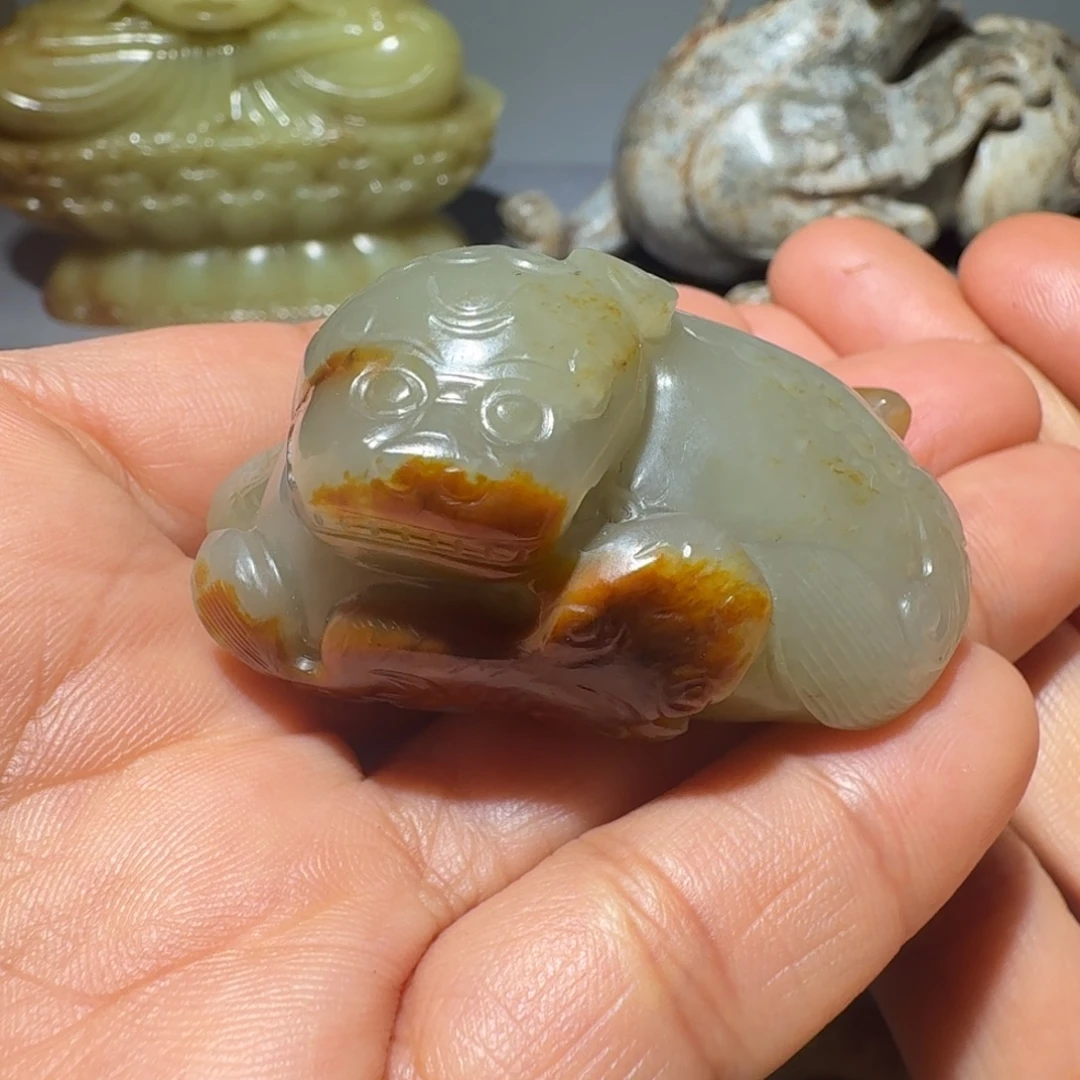 桃***宫和田玉未镶嵌挂件