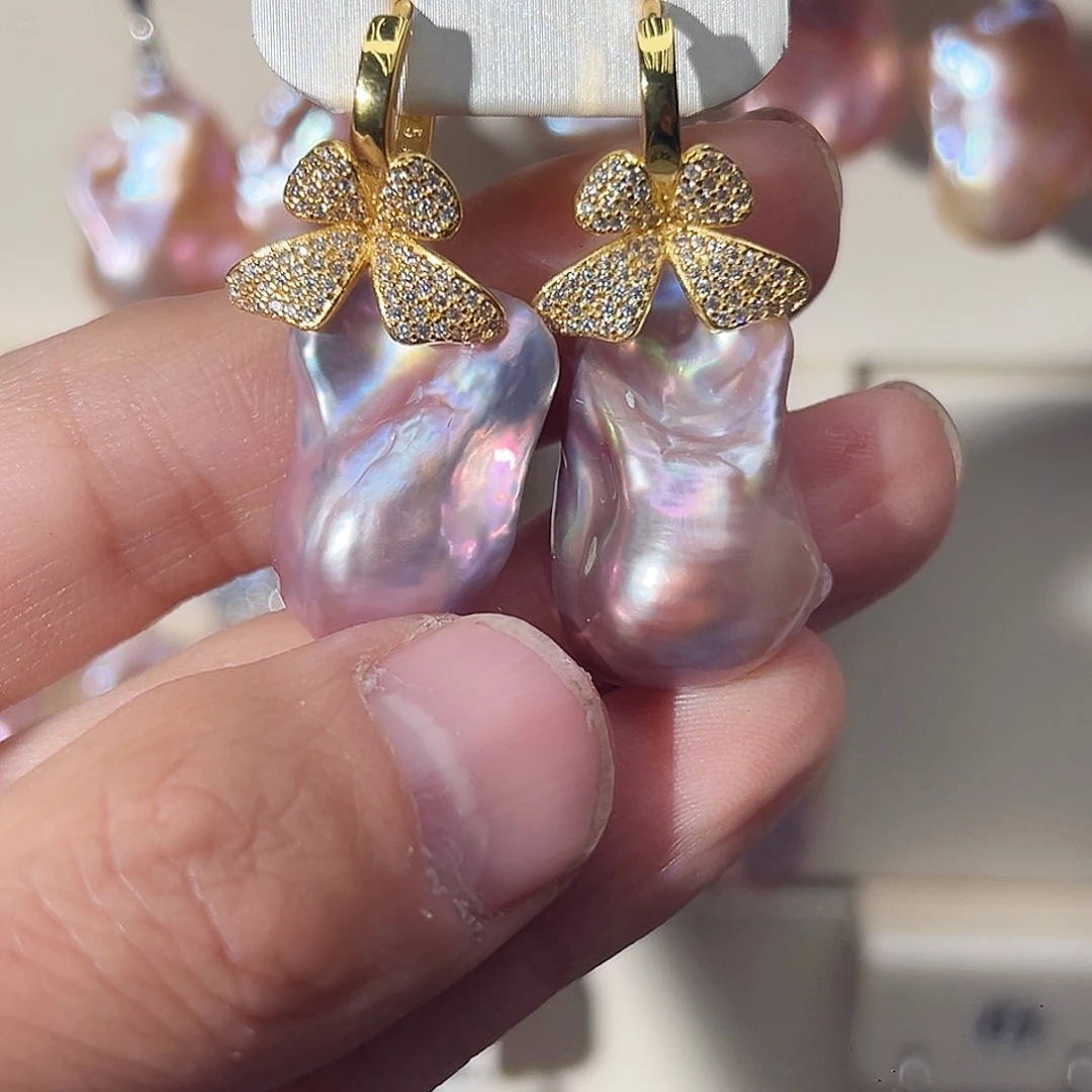 暖***咩淡水珍珠未镶嵌耳饰