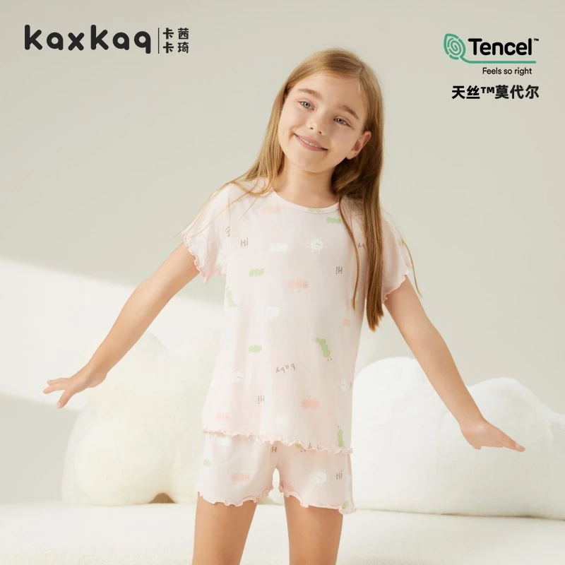卡茜卡琦莫代尔儿童款短袖夏天款中大童夏天亲子款短袖中大童
