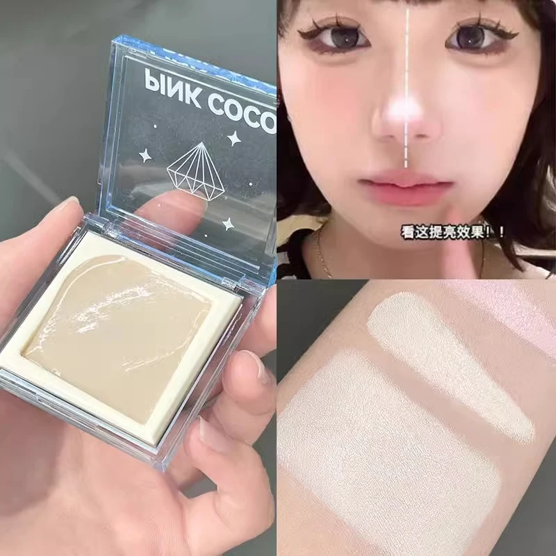 新款甜心钻石高光膏提亮面中凹陷立体膨胀多腮红膏学生党平价彩妆