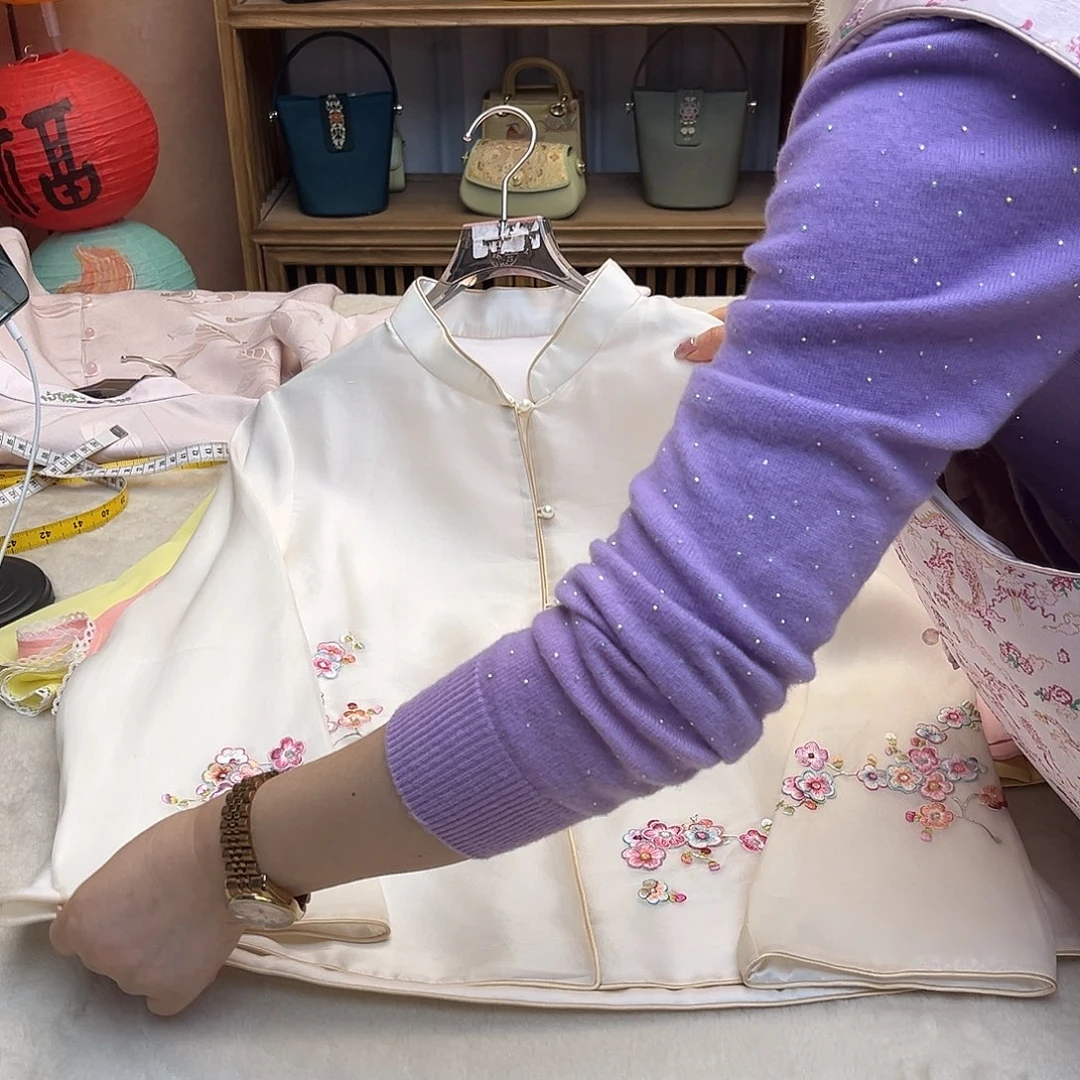 刺绣欧根纱上衣102胸围