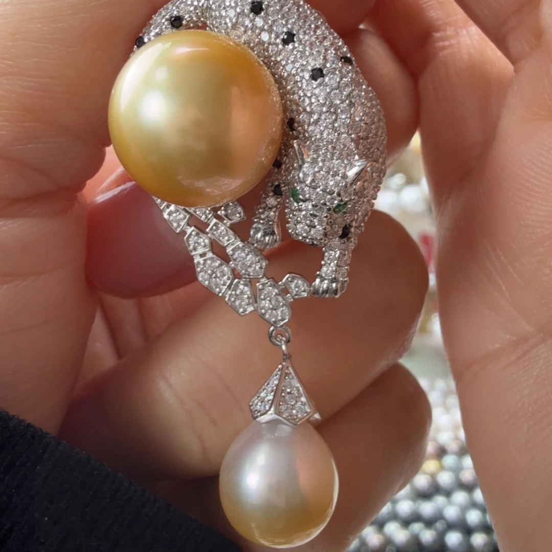 颈饰银S925镶嵌海水珍珠