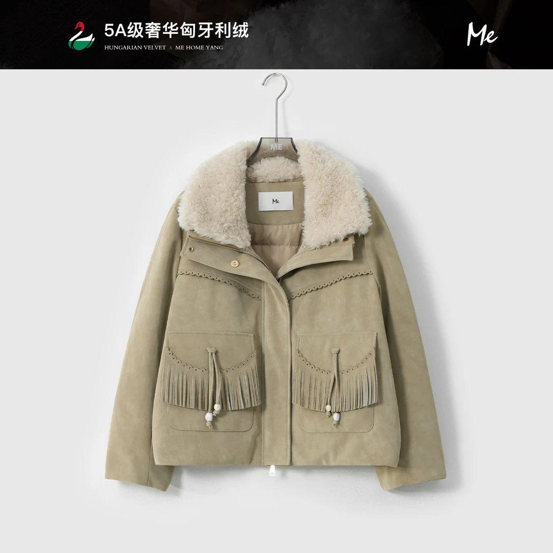 ME【匈牙利格桑泰迪95鹅绒服】白鹅绒泰迪羊毛领保暖羽绒服MESA4961