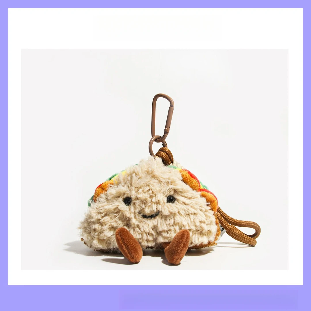 创意三明治毛绒玩具可爱背包包包挂件玩偶包包钥匙扣公仔礼物送礼