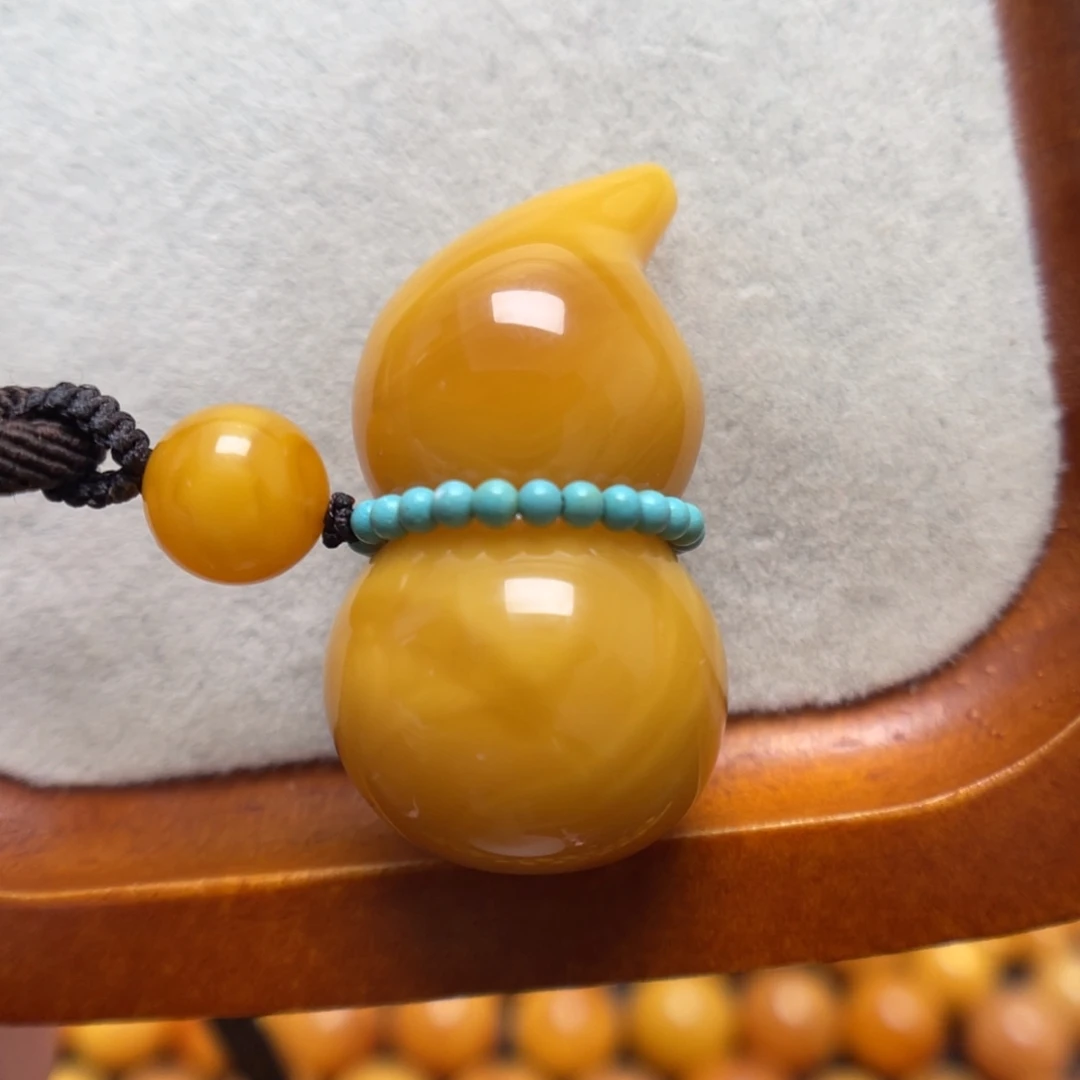 蜜蜡未镶嵌项链吊坠