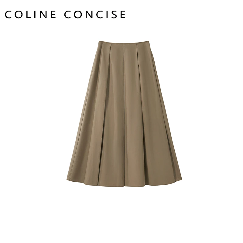 COLINE CONCISE 25SS 百褶裙休闲垂感显瘦A字裙