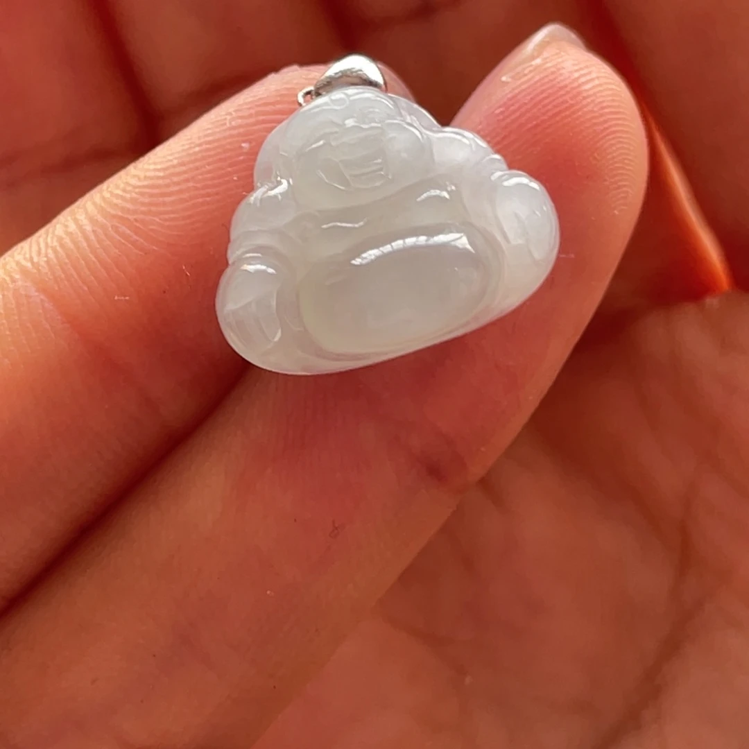 翡翠颈饰18K金镶嵌佛