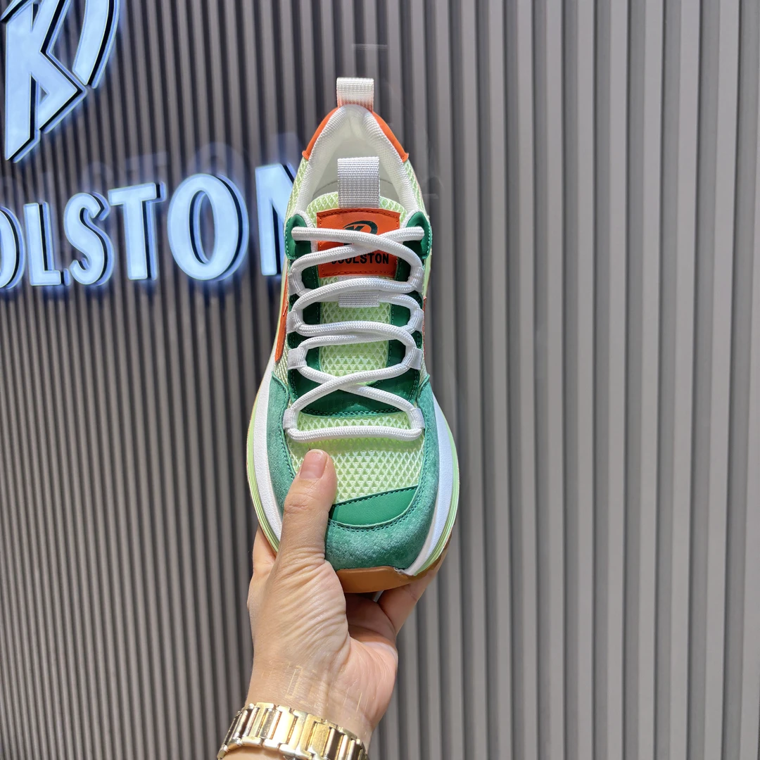 【皮鞋码】春夏新款皮网拼接休闲舒适轻便个性男款潮鞋