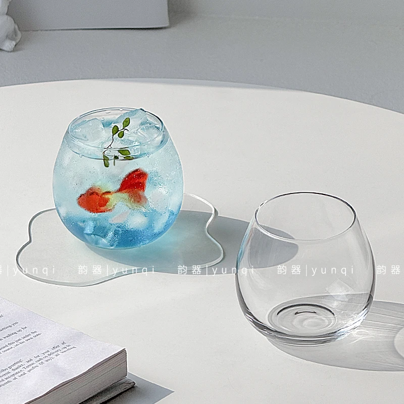 韵器ins耐热圆蛋杯高硼硅耐热奶茶杯咖啡牛奶杯果茶杯创意冷饮杯