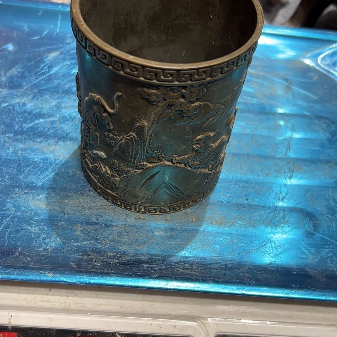 C****平微瑕疵黄铜摆件工艺品