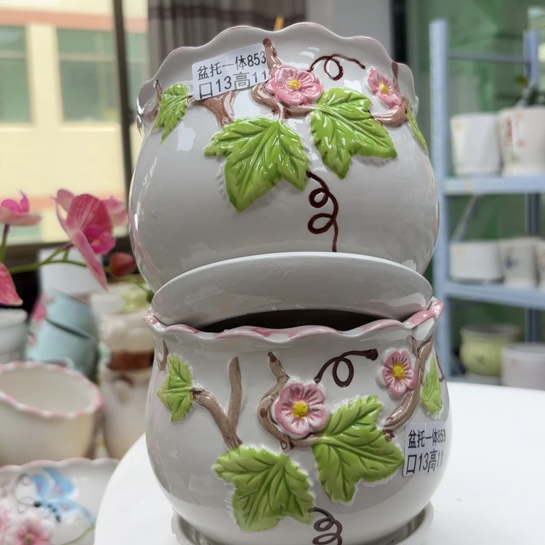 @夏西陶瓷花盆@@5853