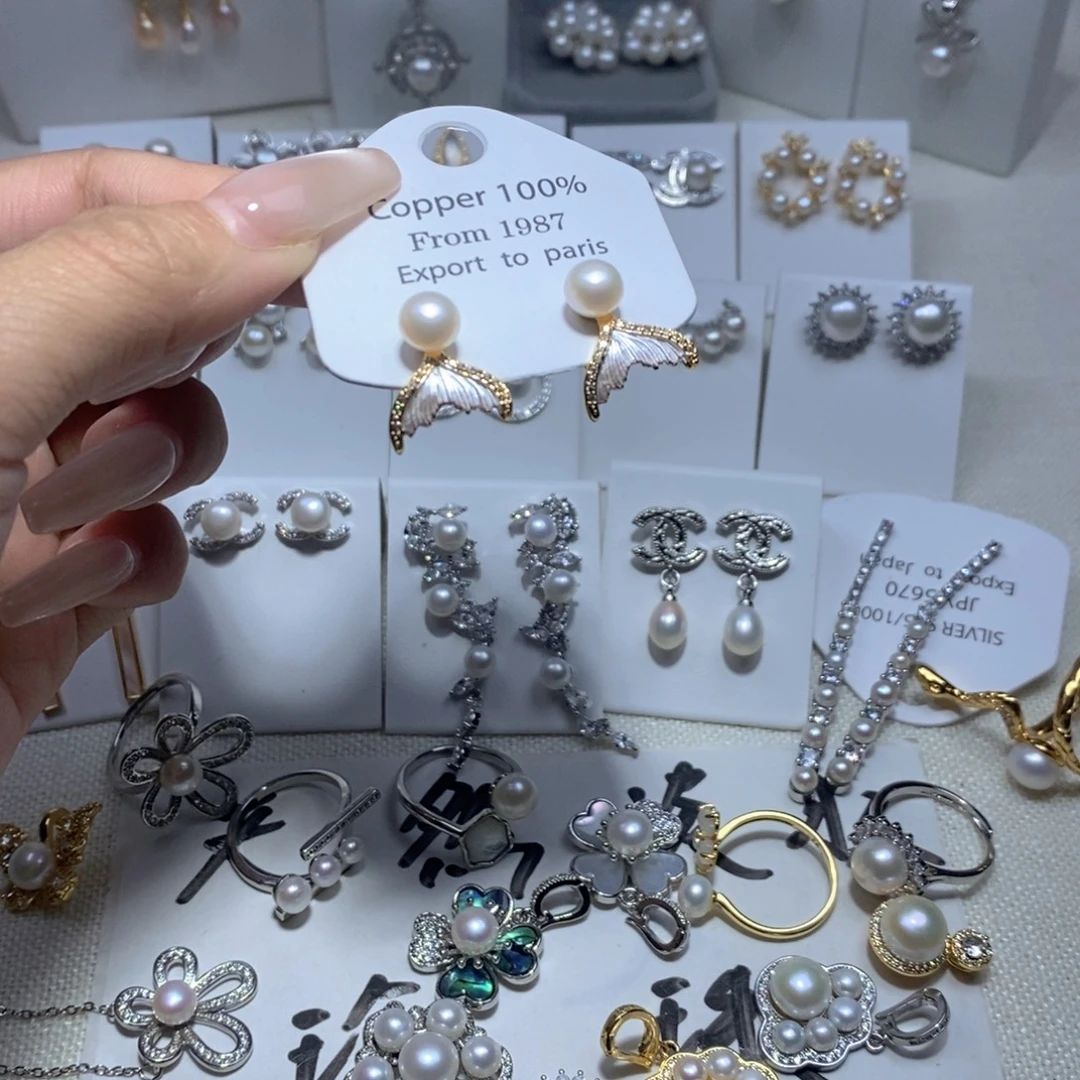 未镶嵌淡水珍珠耳饰