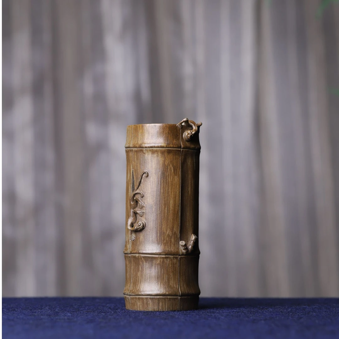 询价 杨雨涵 螭龙竹节臂搁茶则 景宁堂出品 摹陈鸣远 宜兴紫砂