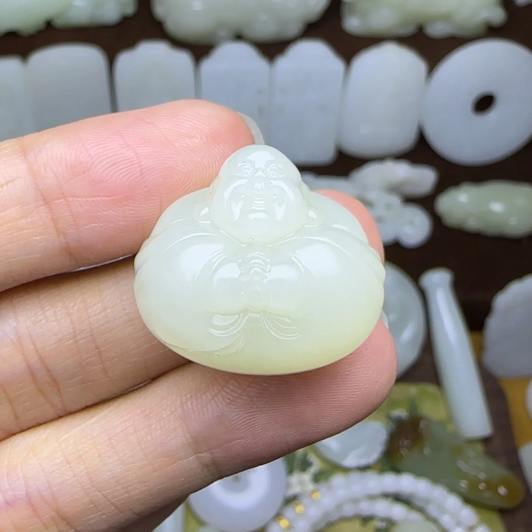 和田玉未镶嵌挂件宝宝佛