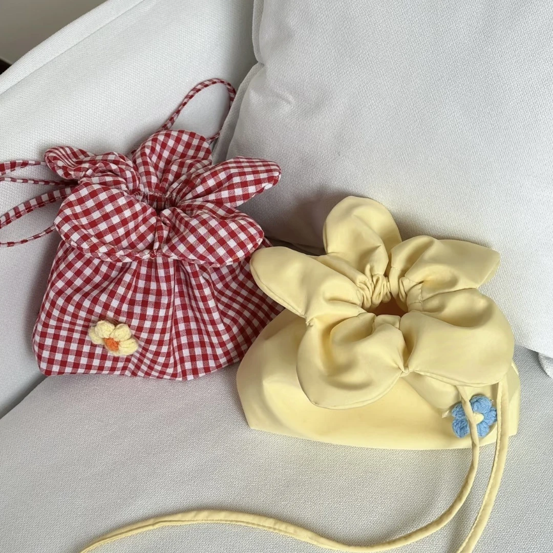 ins花朵单肩斜挎帆布包韩系慵懒风通勤时尚手提上班杂物手拎包TJ